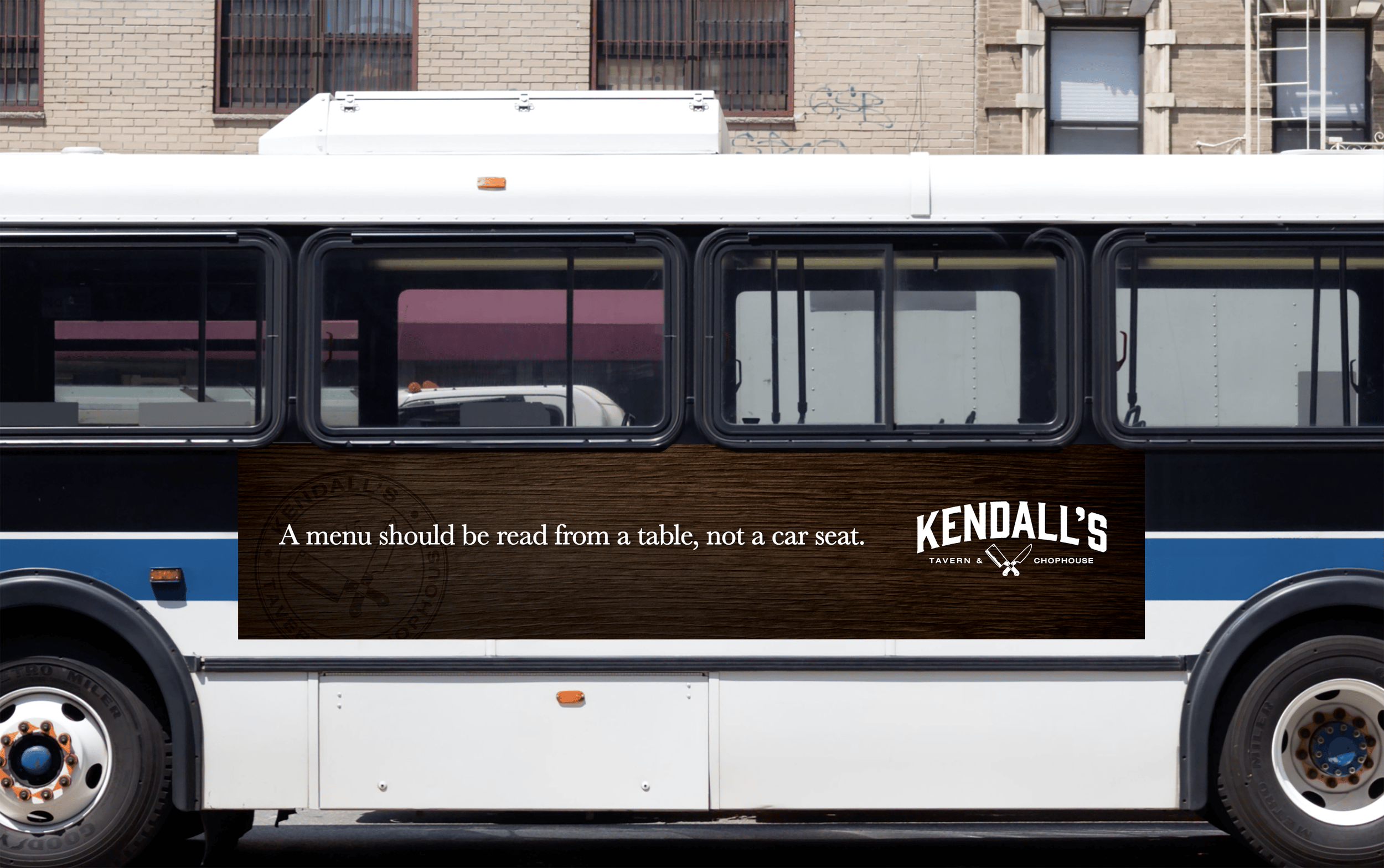 Kendall's side-of-bus ad