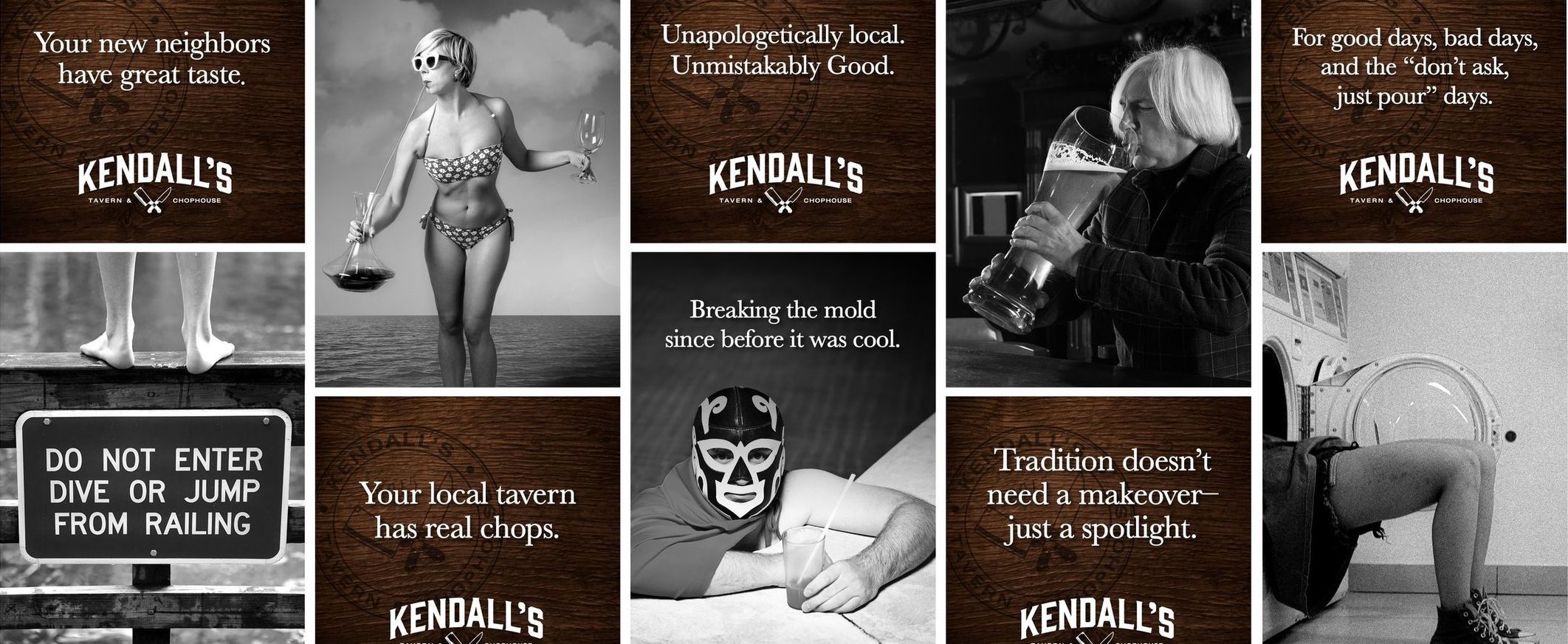 A grid of Kendall’s social media ads