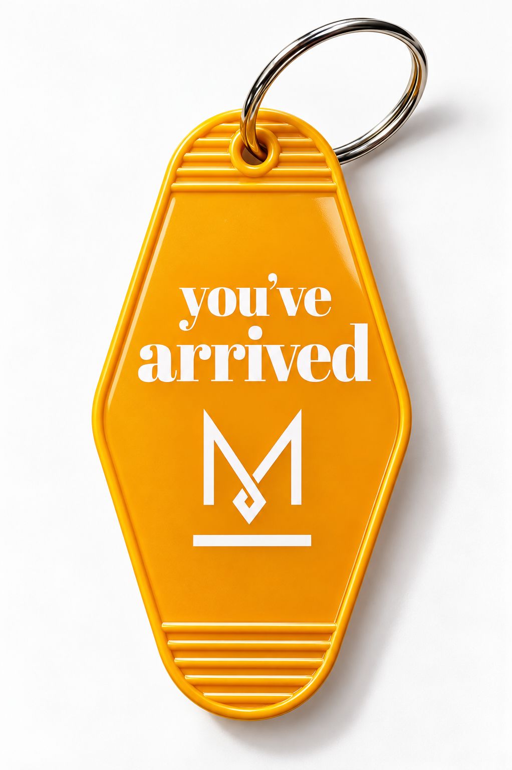 A Marquee key tag reading You’ve arrived