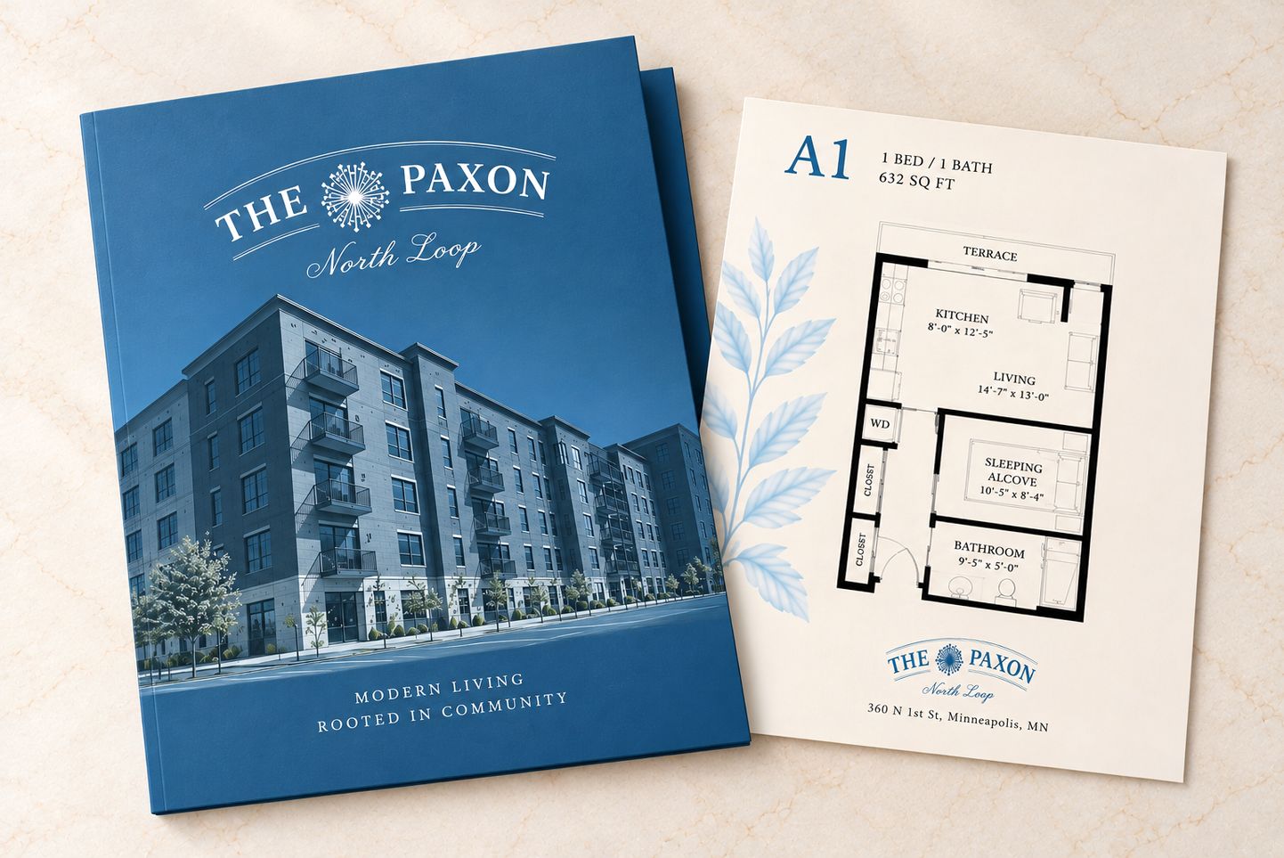 The Paxon leasing brochure and floor plan