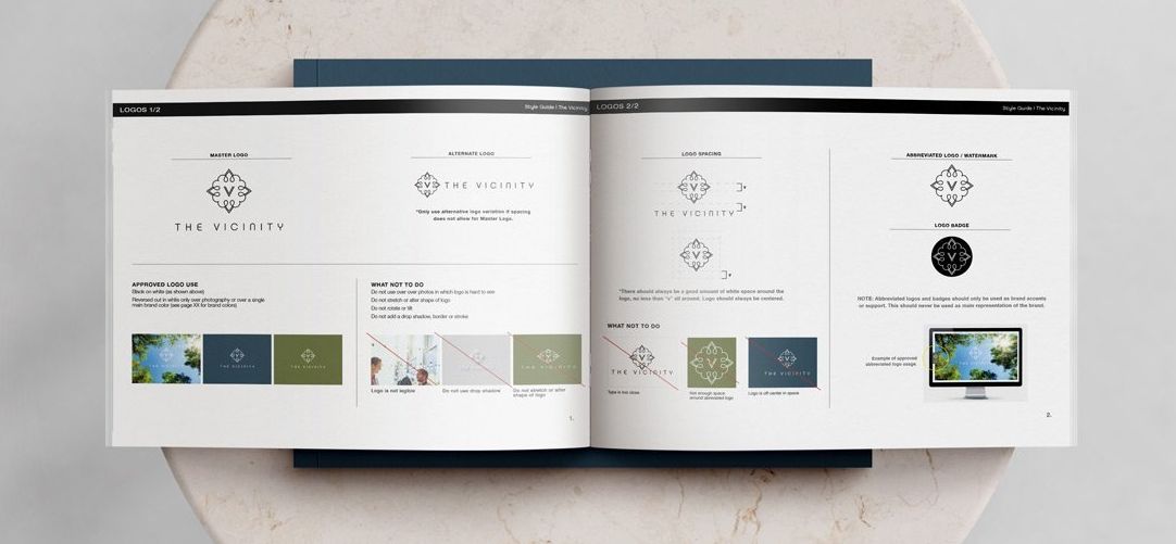 An open The Vicinity brochure